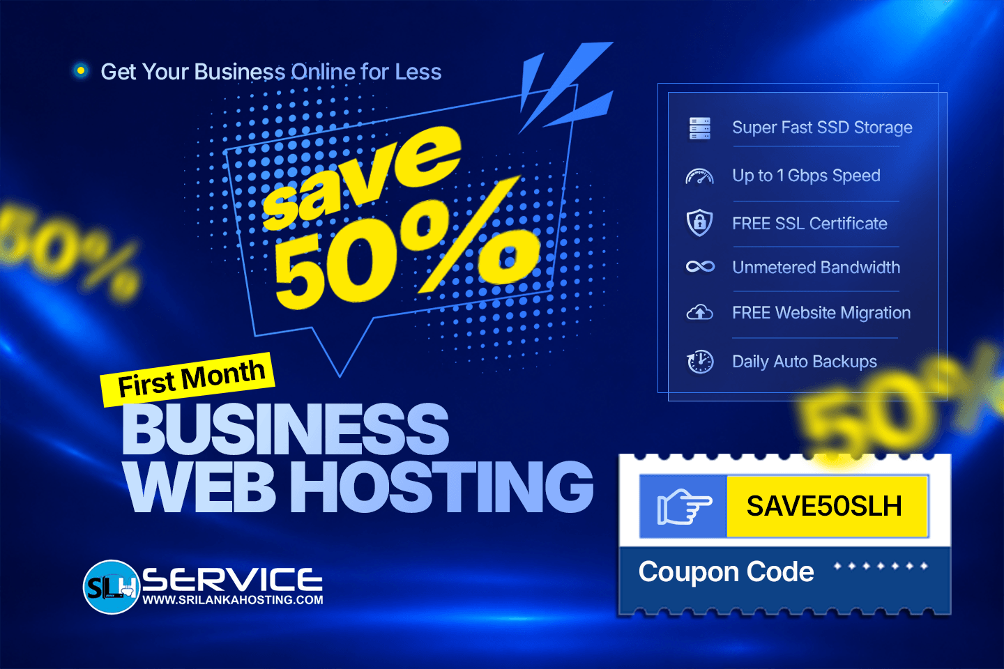 Get Your Business Online for Less: Save 50% on Your First Month of Business Web Hosting